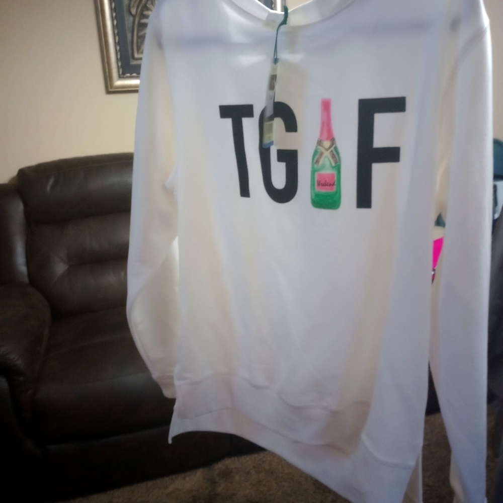 Monogrammed TGIF  CREW NECK Sweatshirt